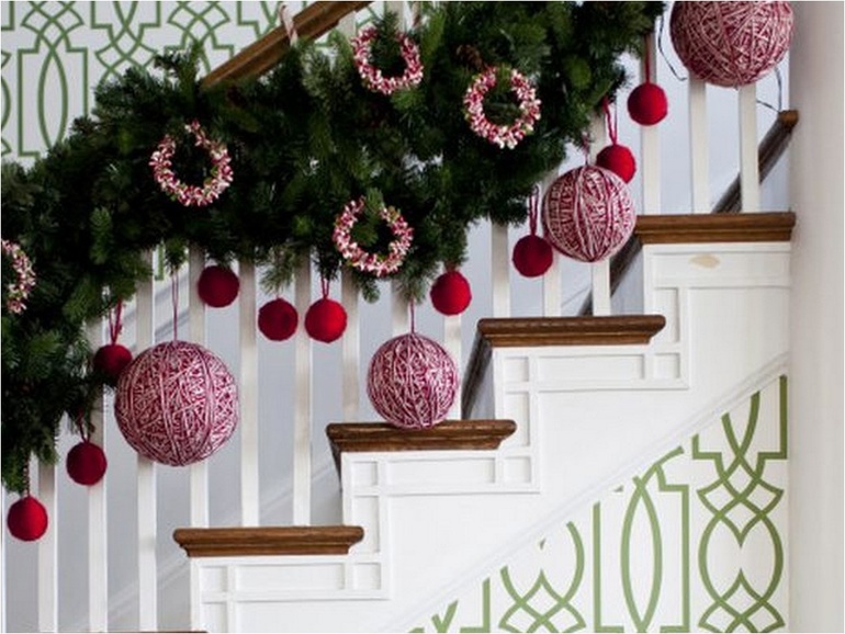 Decoración de habitaciones, techos, ventanas, árboles de navidad y espejos.