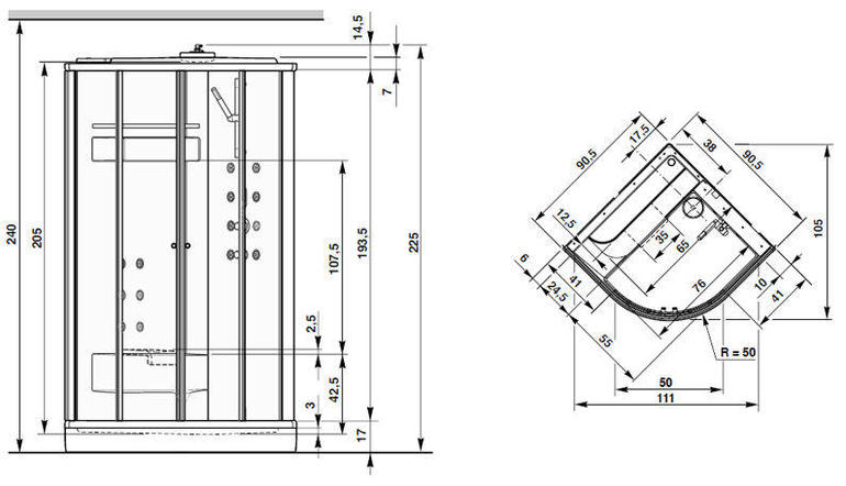 Dimensiones de cabina
