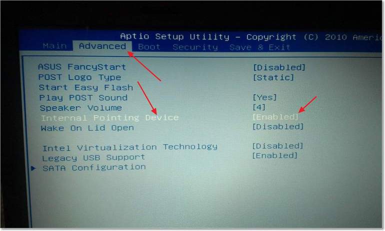El touchpad no funciona en la computadora portátil, qué hacer
