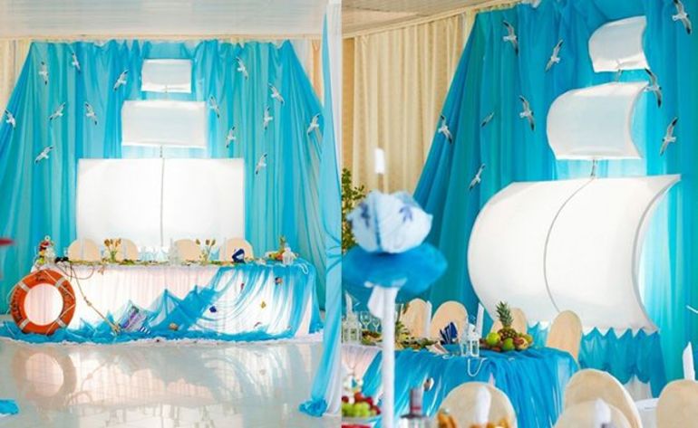 Decoración de boda estilo náutico