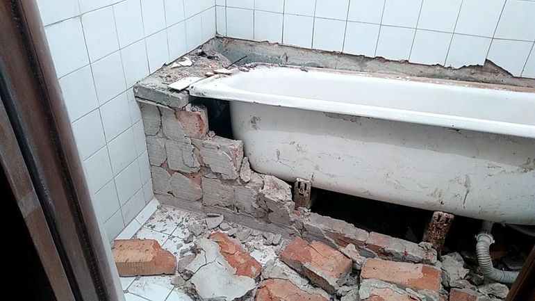 Eliminar un baño viejo