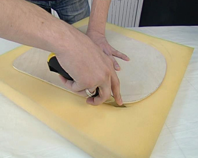 Según la plantilla, se corta un asiento de un nuevo relleno