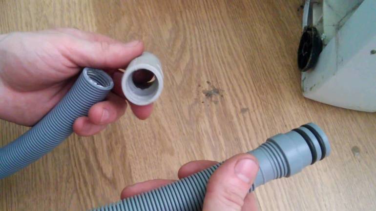 Manguera obstruida con una lavadora