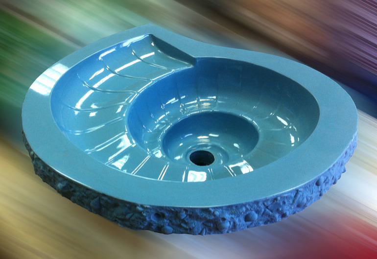 Fregadero de piedra líquida